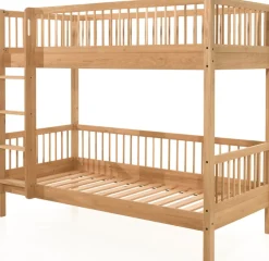 Vipack Etagenbett »Eiche massiv, Made in Europe, langlebige Qualität« B/H/T ca. 208x176x98cm, Schublade+unterer Rausfallschutz optional,2 Lattenroste, wahlweise mit oder ohne Bettschublade und Absturzschutz