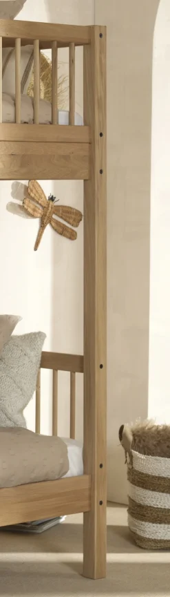 Vipack Etagenbett »Eiche massiv, Made in Europe, langlebige Qualität« B/H/T ca. 208x176x98cm, Schublade+unterer Rausfallschutz optional,2 Lattenroste, wahlweise mit oder ohne Bettschublade und Absturzschutz