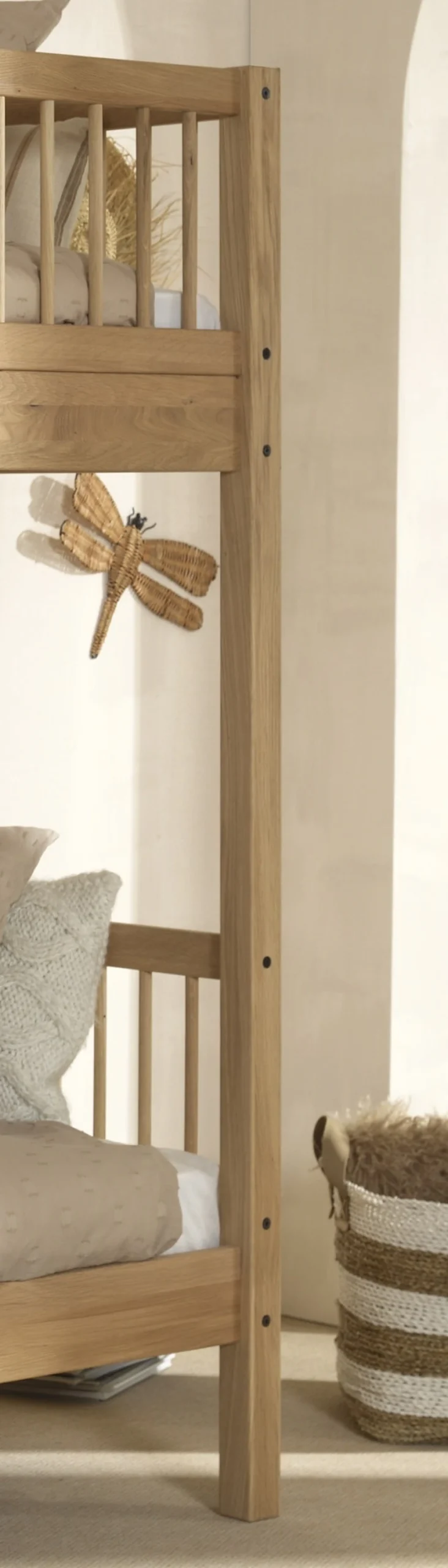 Vipack Etagenbett »Eiche massiv, Made in Europe, langlebige Qualität« B/H/T ca. 208x176x98cm, Schublade+unterer Rausfallschutz optional,2 Lattenroste, wahlweise mit oder ohne Bettschublade und Absturzschutz