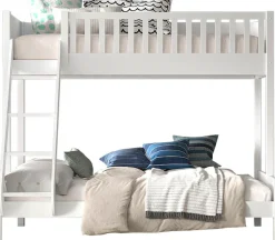 Vipack Etagenbett »Scott, Kiefer massiv, stabil gebaut, Made in Europe, Landhaus-Optik« B/H/T ca. 208x175x158cm, inkl. Rolllattenroste, Leiter, Absturzschutz,wahlweise, ohne Schublade, mit 2 kleinen oder 1 großen Bettschublade