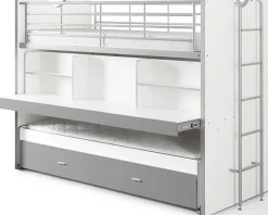 Vipack Hochbett »Bonny, mit 3 Schlafgelegenheiten, super praktisch im Kinderzimmer« B/H/T ca. 222x161x102cm, Dekor Oberfläche, in verschieden Farben,mit großer Schreibplatte, Regalfächern, viel Funktion auf kleinem Raum