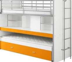 Vipack Hochbett »Bonny, mit 3 Schlafgelegenheiten, super praktisch im Kinderzimmer« B/H/T ca. 222x161x102cm, Dekor Oberfläche, in verschieden Farben,mit großer Schreibplatte, Regalfächern, viel Funktion auf kleinem Raum