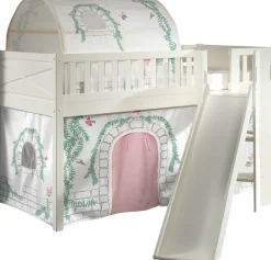 Vipack Hochbett »Scott« Made in Europe,m. Rutsch-/Leiterturm, LF 90x200 cm, Vorhang, Tunnel, 4 Designs