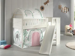 Vipack Hochbett »Scott« Made in Europe,m. Rutsch-/Leiterturm, LF 90x200 cm, Vorhang, Tunnel, 4 Designs