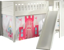 Vipack Hochbett »Scott« Made in Europe,m. Rutsch-/Leiterturm, LF 90x200 cm, Vorhang, Tunnel, 4 Designs