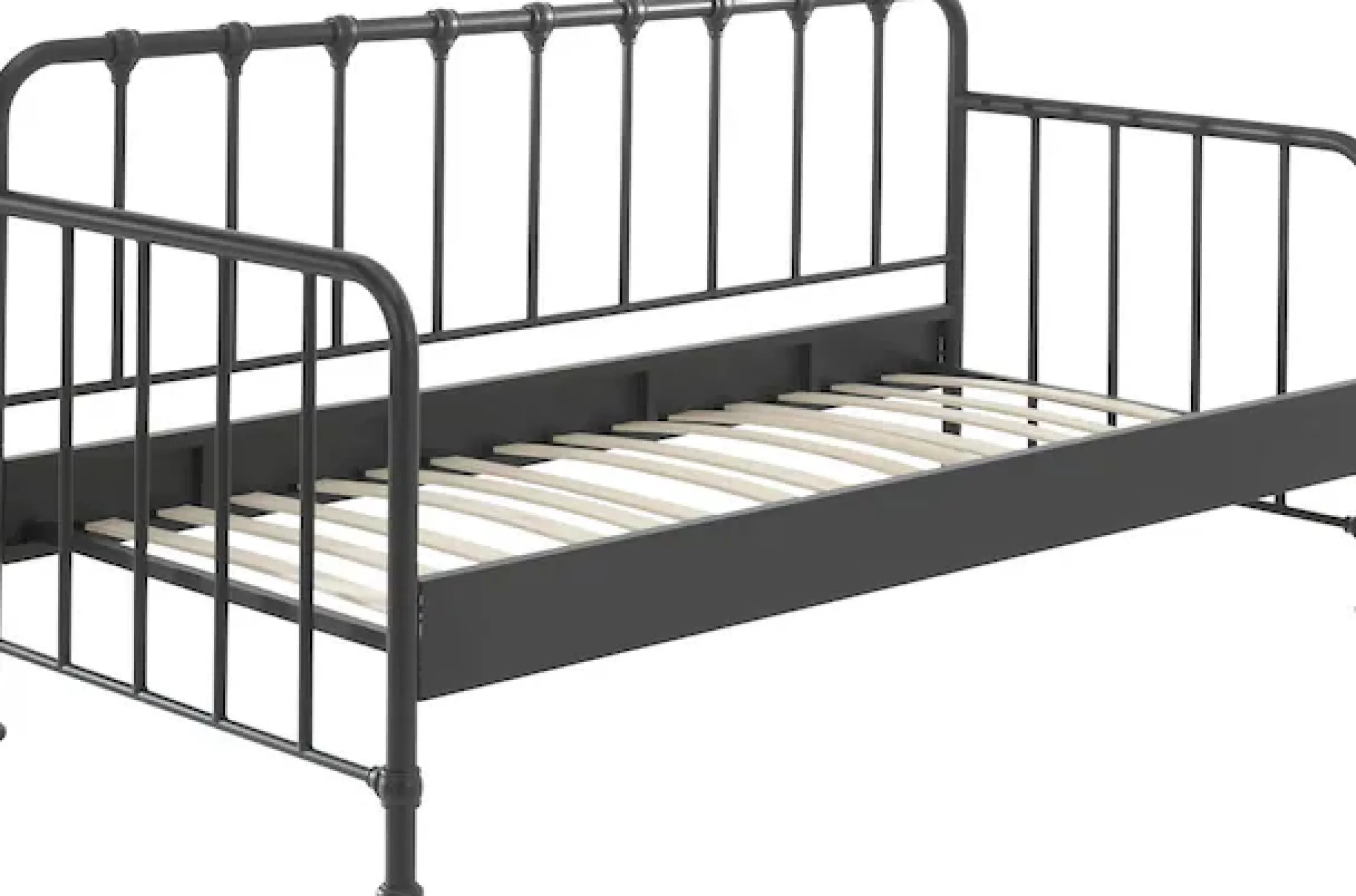 Vipack Jugendbett »Bronxx Daybett, sehr stabil, gradlinige Optik in zeitlosem Design« B/H/T ca. 96,5x110x206cm, schwarz matt, inkl. Lattenrost,Liegefläche 90/200 cm, ideal für Jugend- oder Gästezimmer