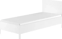 Vipack Jugendzimmer-Set »Artikel-Set best. aus Einzelbett 90/200, Nachtkonsole mit 2 Schubladen« 2 Stk. tlg. in gradlinigem Design, pflegeleichte lackierte Oberfläche in Weiß