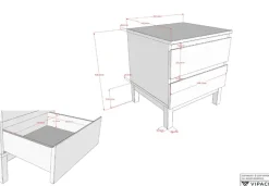 Vipack Jugendzimmer-Set »Artikel-Set best. aus Einzelbett 90/200, Nachtkonsole mit 2 Schubladen« 2 Stk. tlg. in gradlinigem Design, pflegeleichte lackierte Oberfläche in Weiß