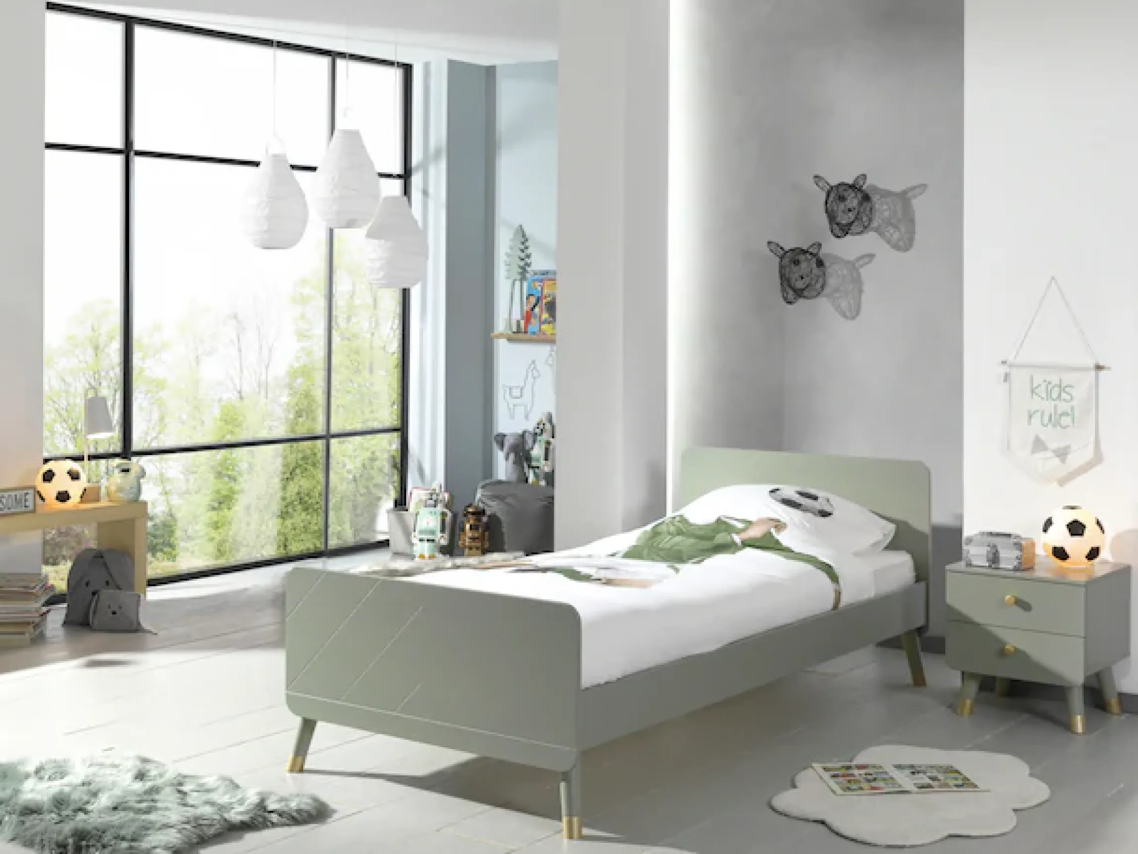 Vipack Jugendzimmer-Set »Billy« Set, Bett, Nachttisch, 2 Stk. tlg.