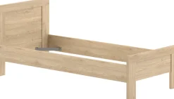 Vipack Jugendzimmer-Set »SAM - Bett und Bettschublade, gradliniges Design in wohnlichem Dekor« Bettschublade auf Rollen auch als Stauraum nutzbar, 2 tlg. tlg. die Oberfläche ist pflegeleicht, in der Ausführung Eiche Dekor