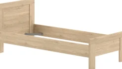 Vipack Jugendzimmer-Set »SAM - Bett, Nachtkonsole, Kleiderschrank 3-trg., gradliniges Design« Schubladen auf Metallauszug, Kleiderschrank 3-trg. mit viel Stauraum, 3 tlg. tlg.