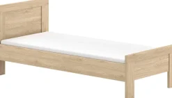 Vipack Jugendzimmer-Set »SAM - Bett und Nachtkonsole, gradliniges Design in wohnlichem Dekor« Schubladen auf Metallauszug bieten Stauraum am Bett, 2 tlg. tlg. die Oberfläche ist pflegeleicht, in der Ausführung Eiche Dekor