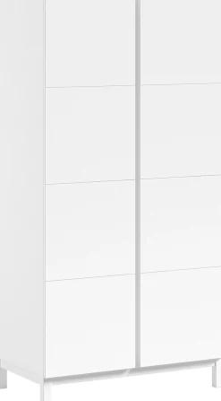 Vipack Jugendzimmer-Set »Set best. aus Einzelbett 90/200, Nachtkonsole, Kleiderschrank 2-trg.« 3 Stk. tlg. in gradlinigem Design, pflegeleichte lackierte Oberfläche in Weiß