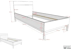 Vipack Jugendzimmer-Set »Set best. aus Einzelbett 90/200, Nachtkonsole, Kleiderschrank 2-trg.« 3 Stk. tlg. in gradlinigem Design, pflegeleichte lackierte Oberfläche in Weiß