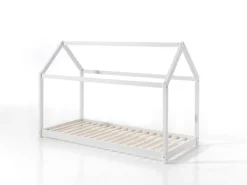 Vipack Kinderbett »Cabane, Kiefer massiv, Made in Europe, inklusive Rolllattenrost« wahlweise in 2 Farben und 2 Größen erhältlich,Bodenfreiheit ca. 2,5 cm zur besseren Belüftung, stabil gebaut