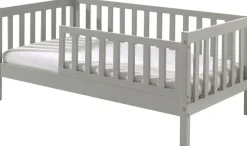 Vipack Kinderbett »Junior, Kiefermassiv mit umlaufenden Sprossengitter und Rolllattenrost« B/H/T ca. 148x60x76cm, mit niedrigem Betteinstieg,wahlweise in 2 Farben, mit oder ohne Schublade
