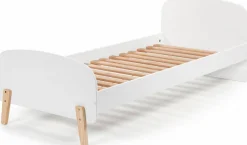 Vipack Kinderbett »Kiddy, inkl. Rolllattenrost, Liegefläche 90/200 cm« B/H/T ca. 205x72x94cm, gerundetes Kopf-/Fußteil, verschiedene Farben,gradliniges Design in Retro-Optik, hochwertiges MDF lackiert