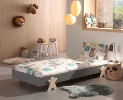 Vipack Kinderbett »Modulo, stapelbares Einzelbett, inkl. Rolllattenrost, 2 Farben« B/H/T ca. 203,6x93,8x48cm, Fuß Smile massiv, Bettseiten MDF lackiert,Liegefläche 90/200 cm, einzeln oder als 2-er Set erhältlich