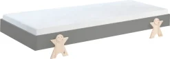 Vipack Kinderbett »Modulo, stapelbares Einzelbett, inkl. Rolllattenrost, 2 Farben« B/H/T ca. 203,6x93,8x48cm, Fuß Smile massiv, Bettseiten MDF lackiert,Liegefläche 90/200 cm, einzeln oder als 2-er Set erhältlich