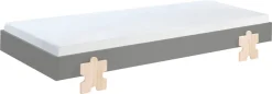 Vipack Kinderbett »Modulo, stapelbares Einzelbett, inkl. Rolllattenrost, 2 Farben« B/H/T ca. 203,6x93,8x48cm, Fuß Puzzle massiv, Bettseiten MDF lackiert,Liegefläche 90/200 cm, einzeln oder als 2-er Set erhältlich