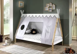 Vipack Kinderbett »Tipi« Made in Europe,mit Rolllattenrost und Zeltdach, wahlweise mit Schublade