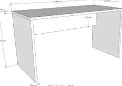 Vipack Kinderschreibtisch »London mit pflegeleichter Melamin Oberfläche, stabil gebaut« B/H/T ca. 140x75x65cm, wahlweise 2 Farben,Jugendschreibtisch, Schreibtisch, mit Melamin-Oberfläche, schlicht