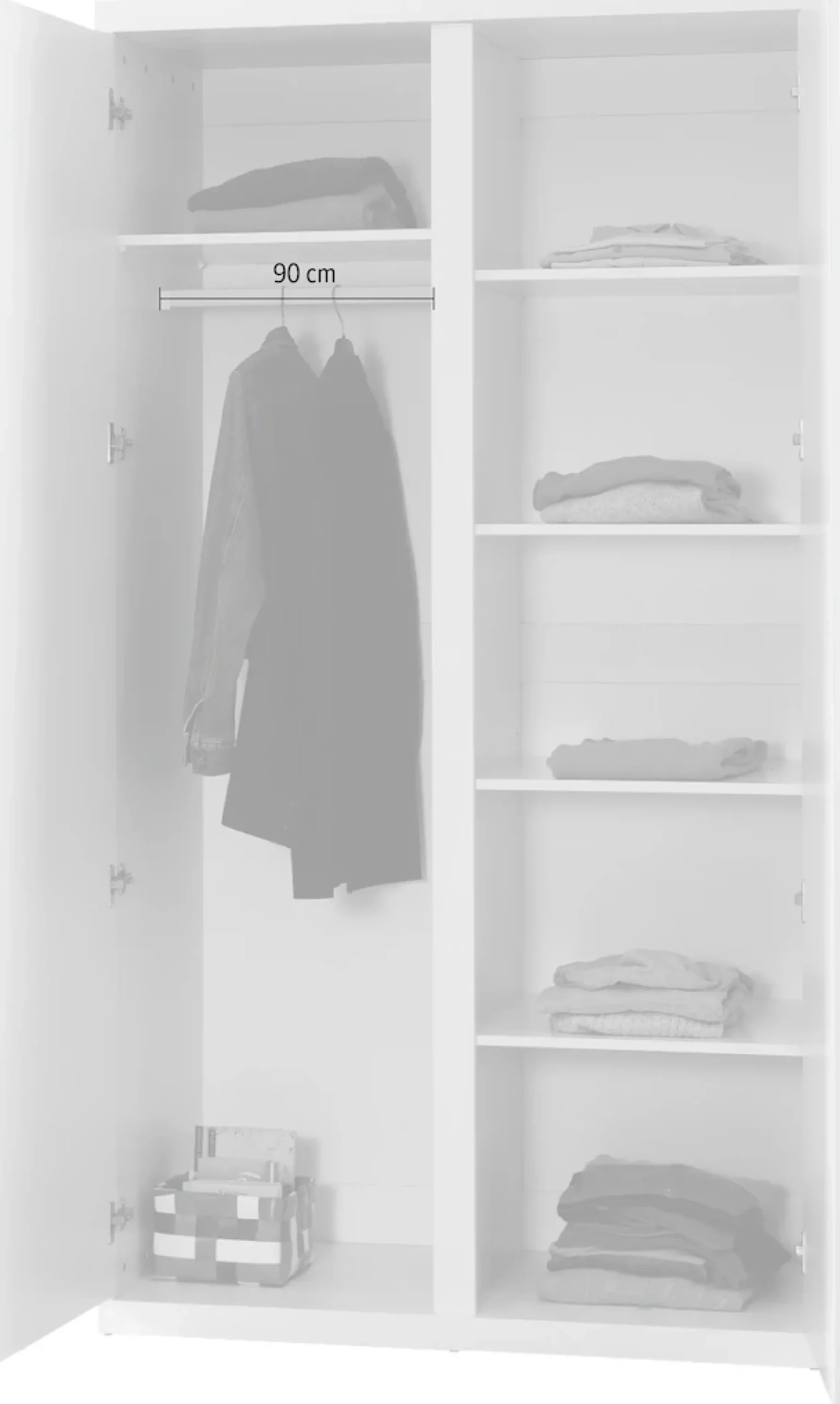 Vipack Kleiderschrank »0« B/H/T ca. 110x204,5x57cm,0