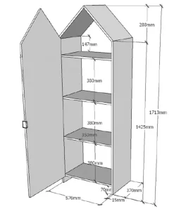 Vipack Kleiderschrank »Casami, mit trendiger Optik in zeitlosem Design« B/H/T ca. 57,6x171,3x37cm, Fronten in verschiedenen Farben erhältlich,variable Innenausstattung und viel Stauraum