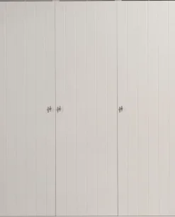 Vipack Kleiderschrank Made in Europe,Kleiderschrank mit 3 Türen, bietet viel Stauraum, Ausf. Weiß lackiert