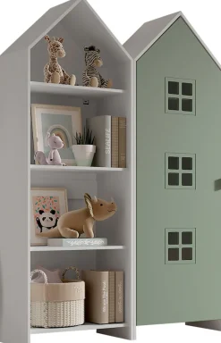 Vipack Kleiderschrank »Set Casami Bruges in trendigem Design, 1 Regal u. 1 Kleiderschrank« Schranktür in verschiedenen Farben und Fensteranordnungen, 2 Stk. tlg. variable Typenanordnung, Kleiderschrank mit Böden und Kleiderstange