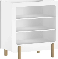 Vipack Kommode »Smile, Wickelregal mit 3 Fächern, MDF weiß lackiert« B/H/T ca. 88x95,3x54,4cm, Fläche für Wickelauflage B: 77 x T: 51 cm,ohne Wickelauflage, feste Böden, bietet viel Stauraum