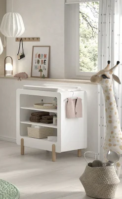 Vipack Kommode »Smile, Wickelregal mit 3 Fächern, MDF weiß lackiert« B/H/T ca. 88x95,3x54,4cm, Fläche für Wickelauflage B: 77 x T: 51 cm,ohne Wickelauflage, feste Böden, bietet viel Stauraum