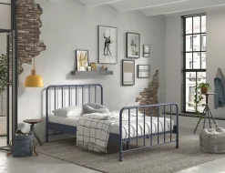 Vipack Metallbett »Bronxx, standfest gebaut, gradlinige Optik in zeitlosem Design« in 2 Größen und verschiedenen Farben erhältlich,inkl. Lattenrost, Mittelsteg und Fußstütze unter der Liegefläche