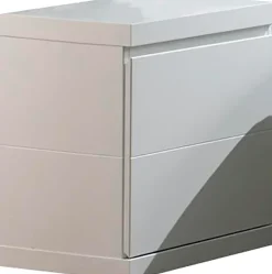 Vipack Nachtschrank Made in Europe,Nachtkonsole in gradlinigem Design, mit 1 Tür, Ausf. Weiß lackiert