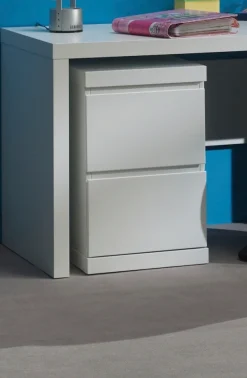 Vipack Schreibtisch Made in Europe,Feststehender Schreibtisch-Container mit 2 großen Schubladen