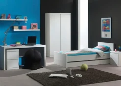 Vipack Schreibtisch Made in Europe,Feststehender Schreibtisch-Container mit 2 großen Schubladen