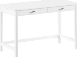 Vipack Schreibtisch »Schreibtisch Forrest aus Massivholz, Made in Europe, zeitloses Design« B/H/T ca. 120x77x60 cm, in zwei Ausführungen erhältlich,,mit 2 Schubladen (Soft-Close), stabil und standfest gebaut