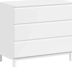 Vipack Schubkastenkommode »in gradlinigem Design, glatten Fronten und pflegeleichter Oberfläche« inkl. 3 geräumigen Schubladen, Oberfläche weiß lackiert