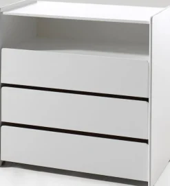 Vipack Schubkastenkommode »Kiddy, mit 3 geräumigen Schubladen und 1 offenen Fach« B/H/T ca. 90x92x47cm, Kanten gerundet, MDF weiß lackiert,Schubladen mit Soft-Close, universell einsetzbar