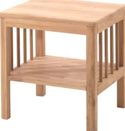 Vipack Sideboard »Nachtkonsole aus massvier Eiche natur geölt, zeitloses Design« B/H/T ca. 120x77x60 cm, mit 1 Fachboden, seitlich Sprossen,mit 1 Fachboden, stabil und standfest gebaut