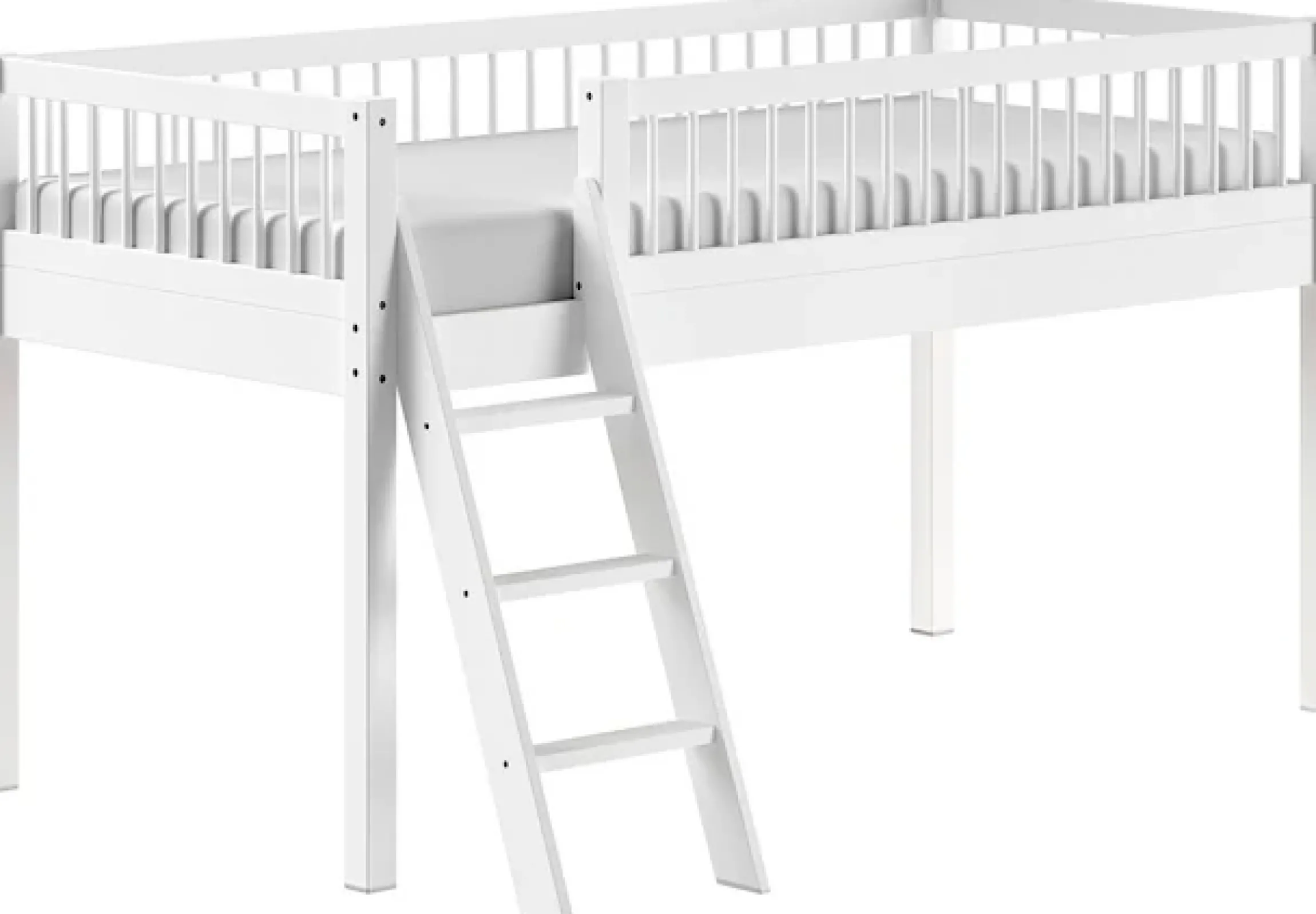 Vipack Spielbett Made in Europe,aus massiver Eiche geölt, LF 90x2000cm, RR, Leiter u. Absturzschutz
