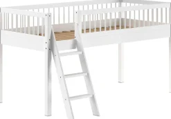 Vipack Spielbett Made in Europe,aus massiver Eiche geölt, LF 90x2000cm, RR, Leiter u. Absturzschutz