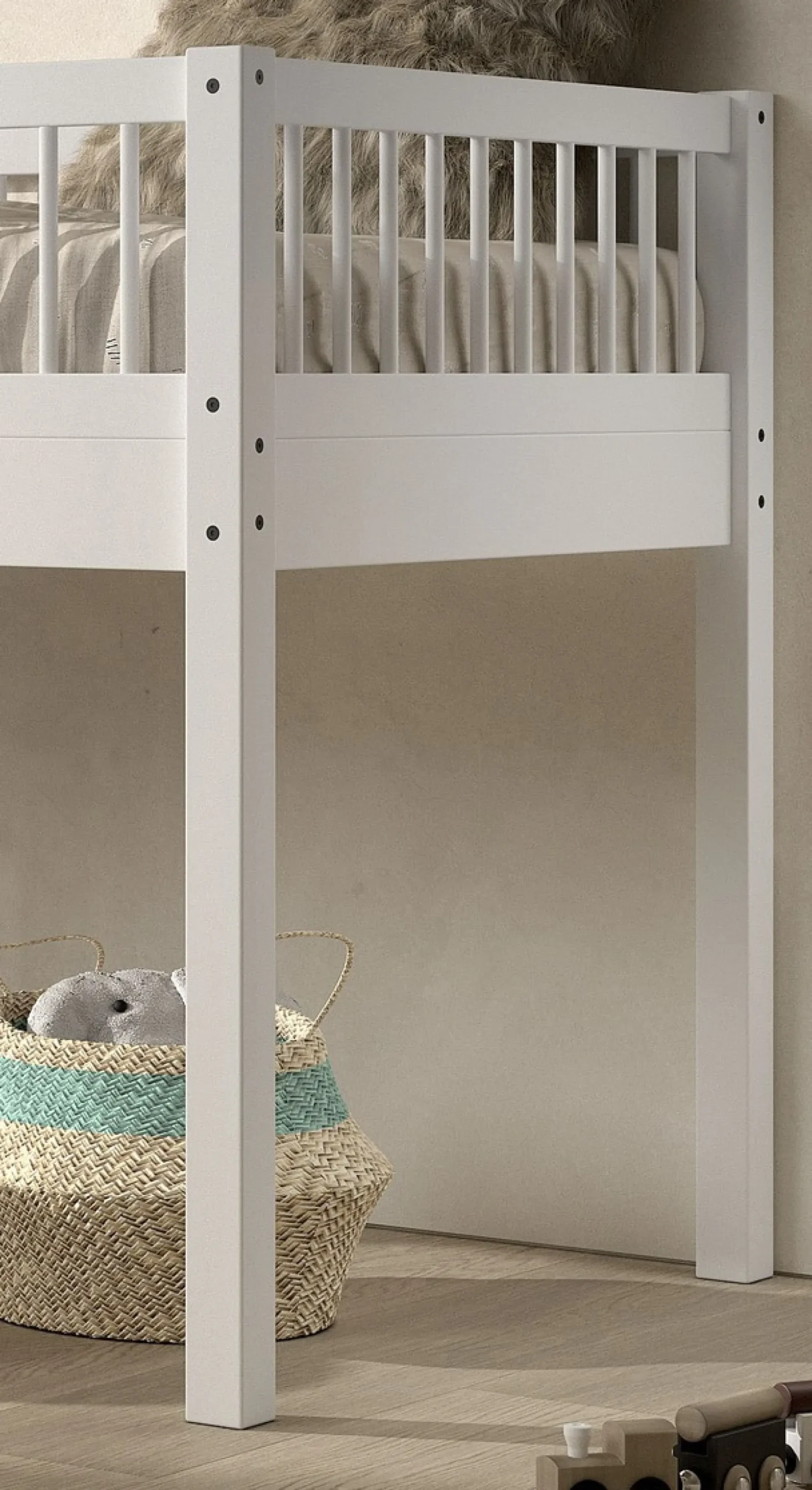 Vipack Spielbett Made in Europe,aus massiver Eiche geölt, LF 90x2000cm, RR, Leiter u. Absturzschutz