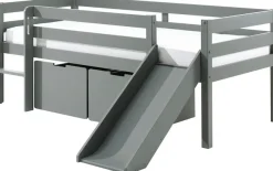Vipack Spielbett »Pino, Kiefer massiv, mit Rolllattenrost, 2 Rollboxen, Made in Europe« B/H/T ca. 207,6x83x175cm, inkl. Leiter, Absturzschutz und Rutsche,wahlweise mit oder ohne Hängeregal, 2 Farben zur Auswahl