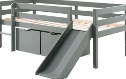 Vipack Spielbett »Pino, Kiefer massiv, mit Rolllattenrost, 2 Rollboxen, Made in Europe« B/H/T ca. 207,6x83x175cm, inkl. Leiter, Absturzschutz und Rutsche,wahlweise mit oder ohne Hängeregal, 2 Farben zur Auswahl