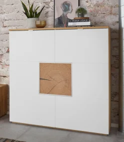 VOGL Möbelfabrik Highboard Breite 114 cm mit Hirnholzelement