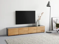 VOGL Möbelfabrik Lowboard »1237« Breite 184 cm, hängend und stehend, Front Eiche furniert
