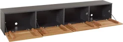 VOGL Möbelfabrik Lowboard »1237« Breite 184 cm, hängend und stehend, Front Eiche furniert