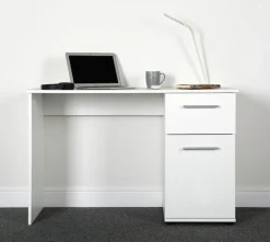 VOGL Möbelfabrik Schreibtisch »Tobi, mit einer Tür und einem Schubkasten« optional mit Tastaturauszug, Breite 115 cm