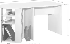 VOGL Möbelfabrik Schreibtisch frei im Raum aufstellbar, Breite 135 cm, Made in Germany
